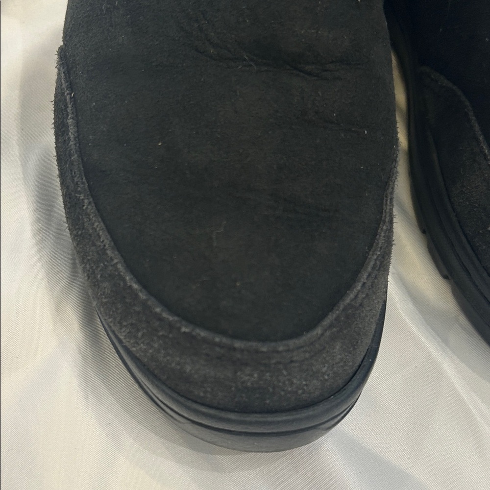 Ugg Black Winter Boots With Patterned Accents - image 4